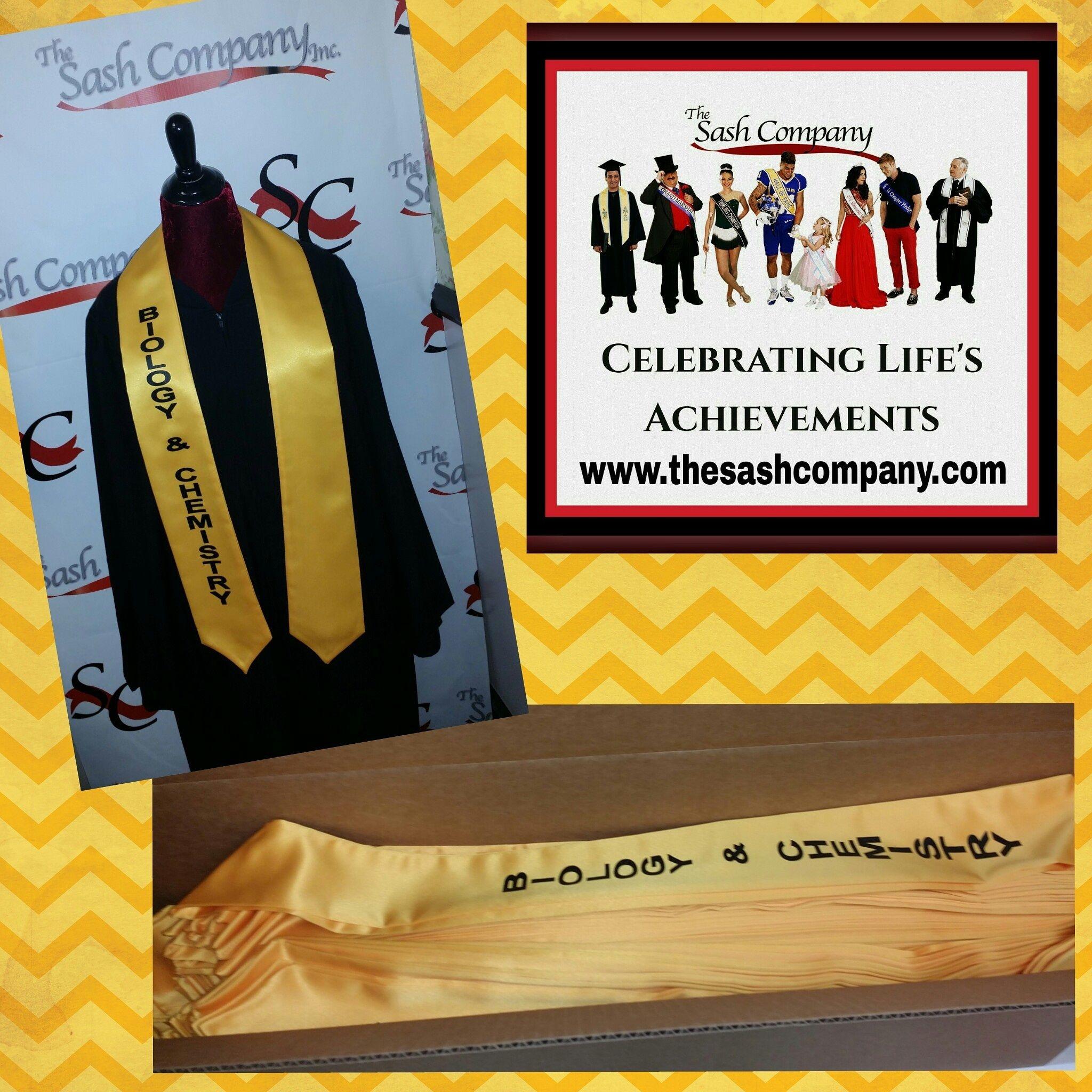 Biology & Chemistry University Graduation Stoles