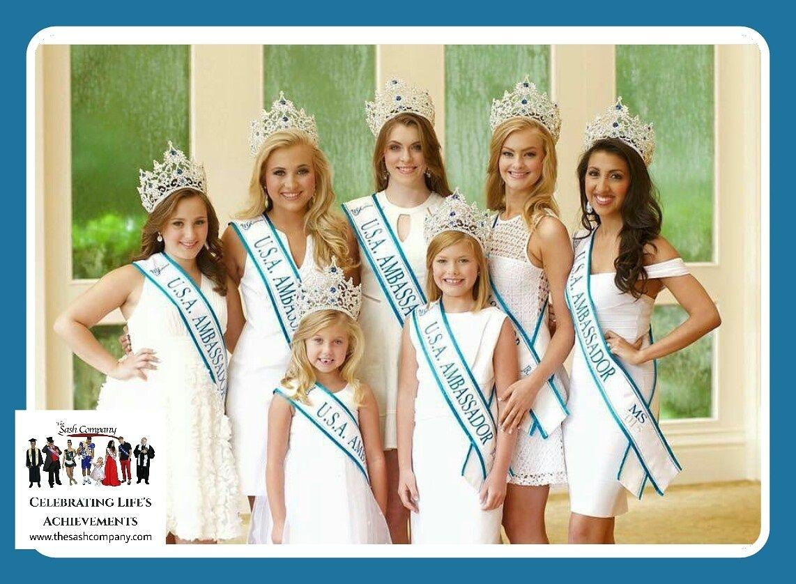 USA Ambassador National Pageant Sashes