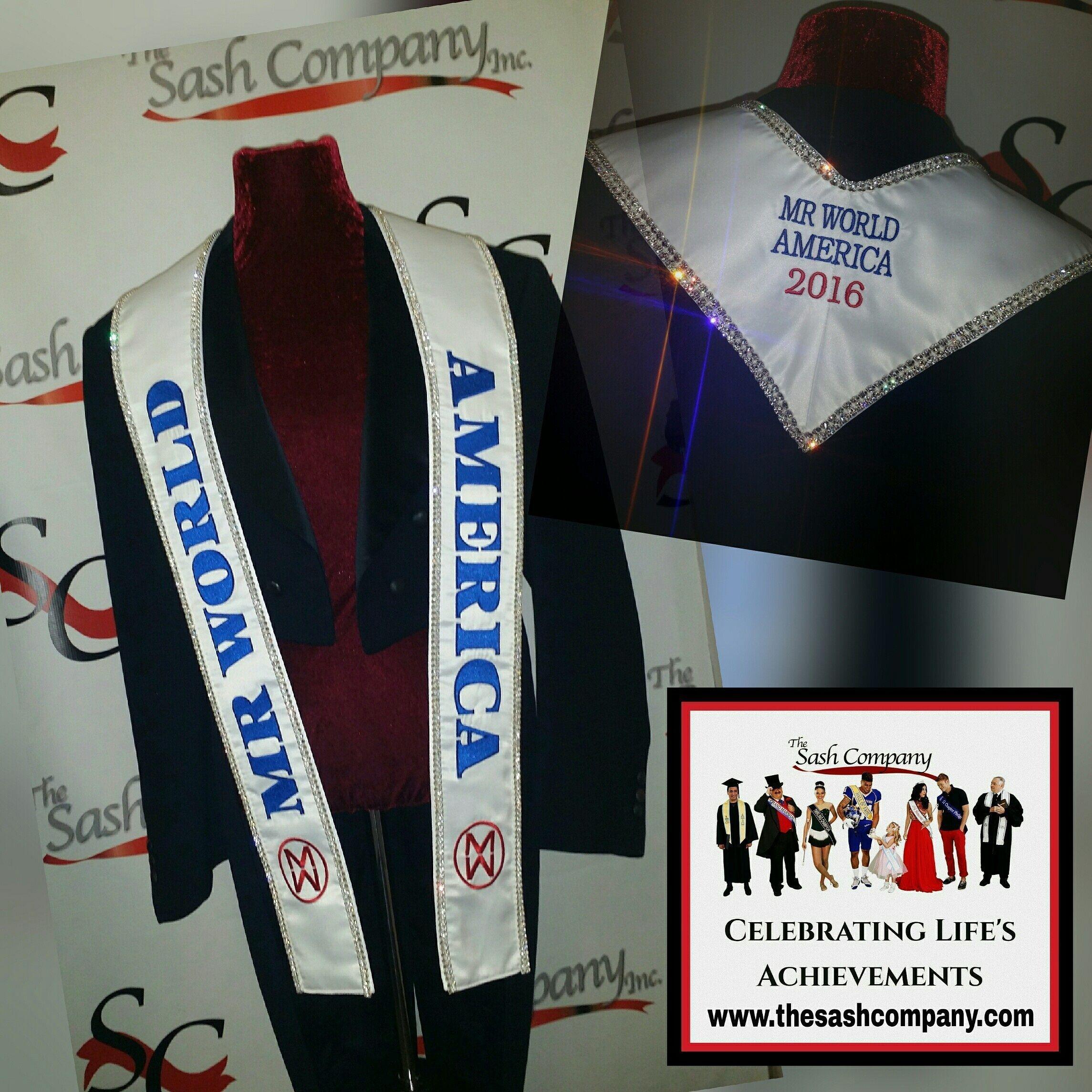 Mr. World America Sash Stole