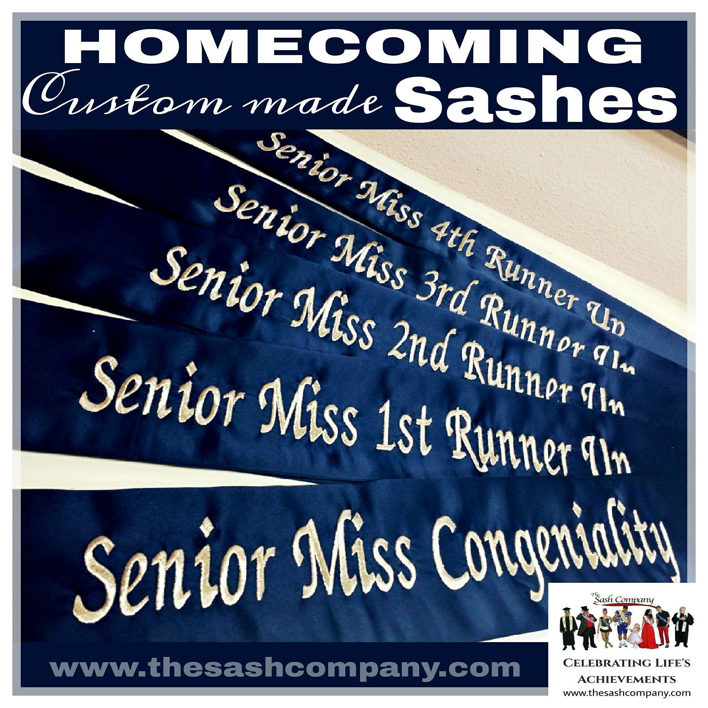 Homecoming Custom Made Sashes