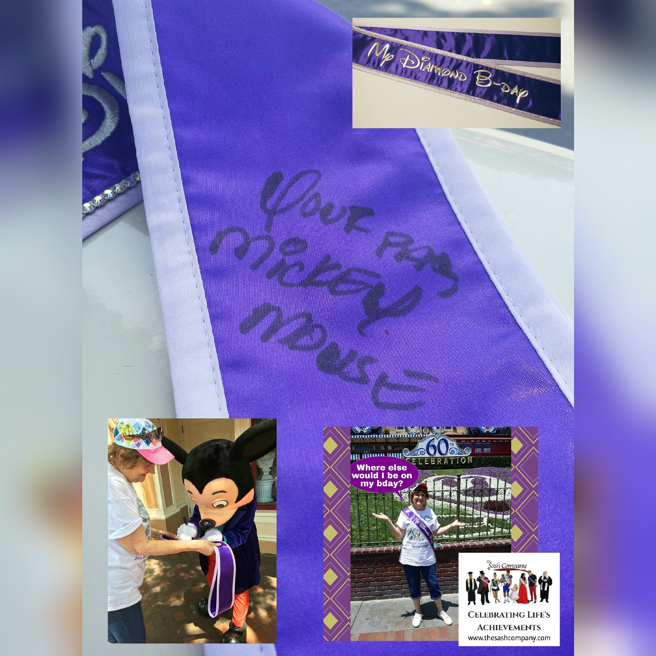 Birthday Diamond Celebration Sash