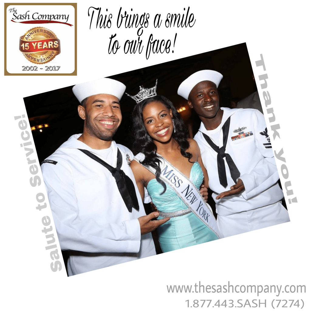 Salute to Service Miss America New York with Military Personnel