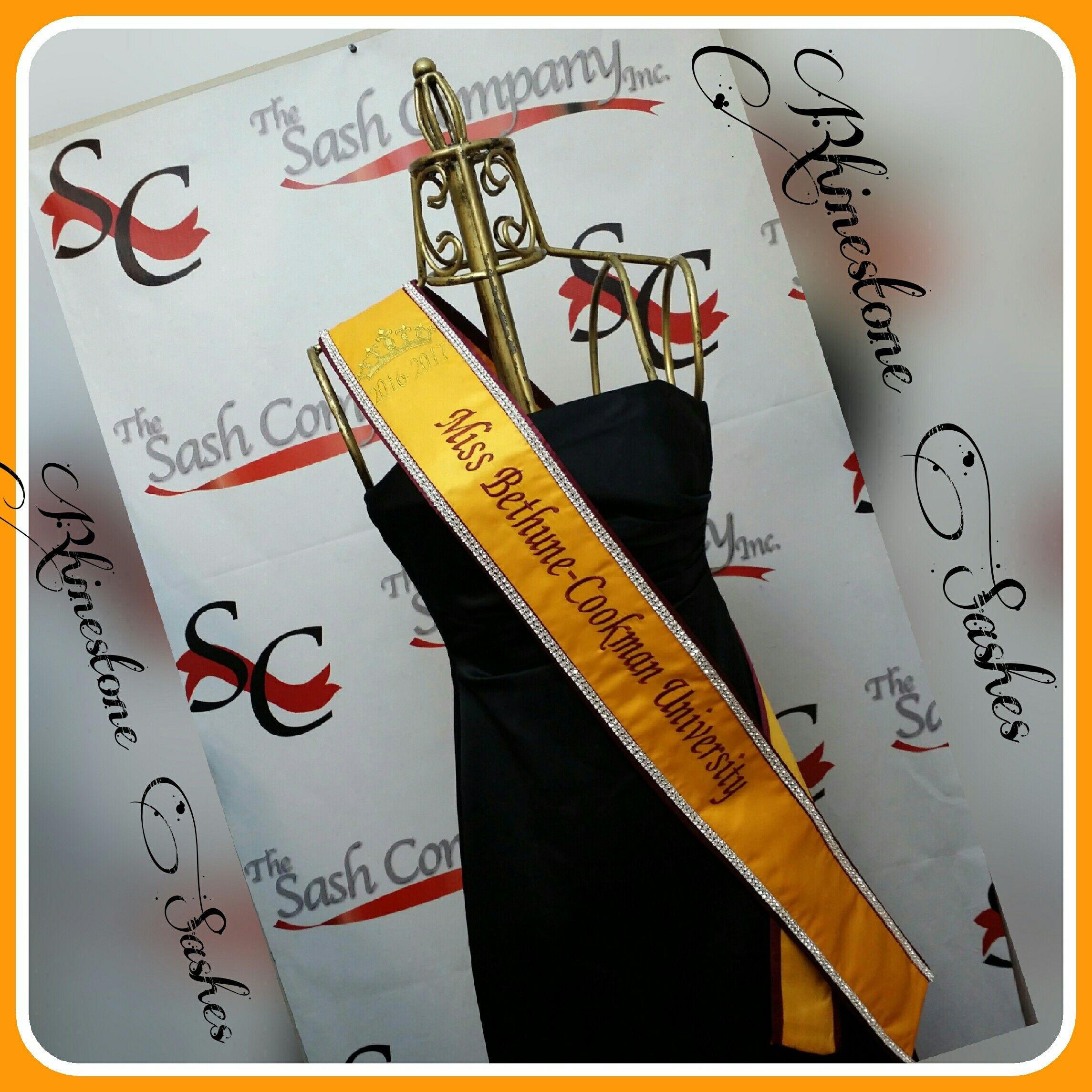 Miss Bethune-Cookman University Rhinestone Sash