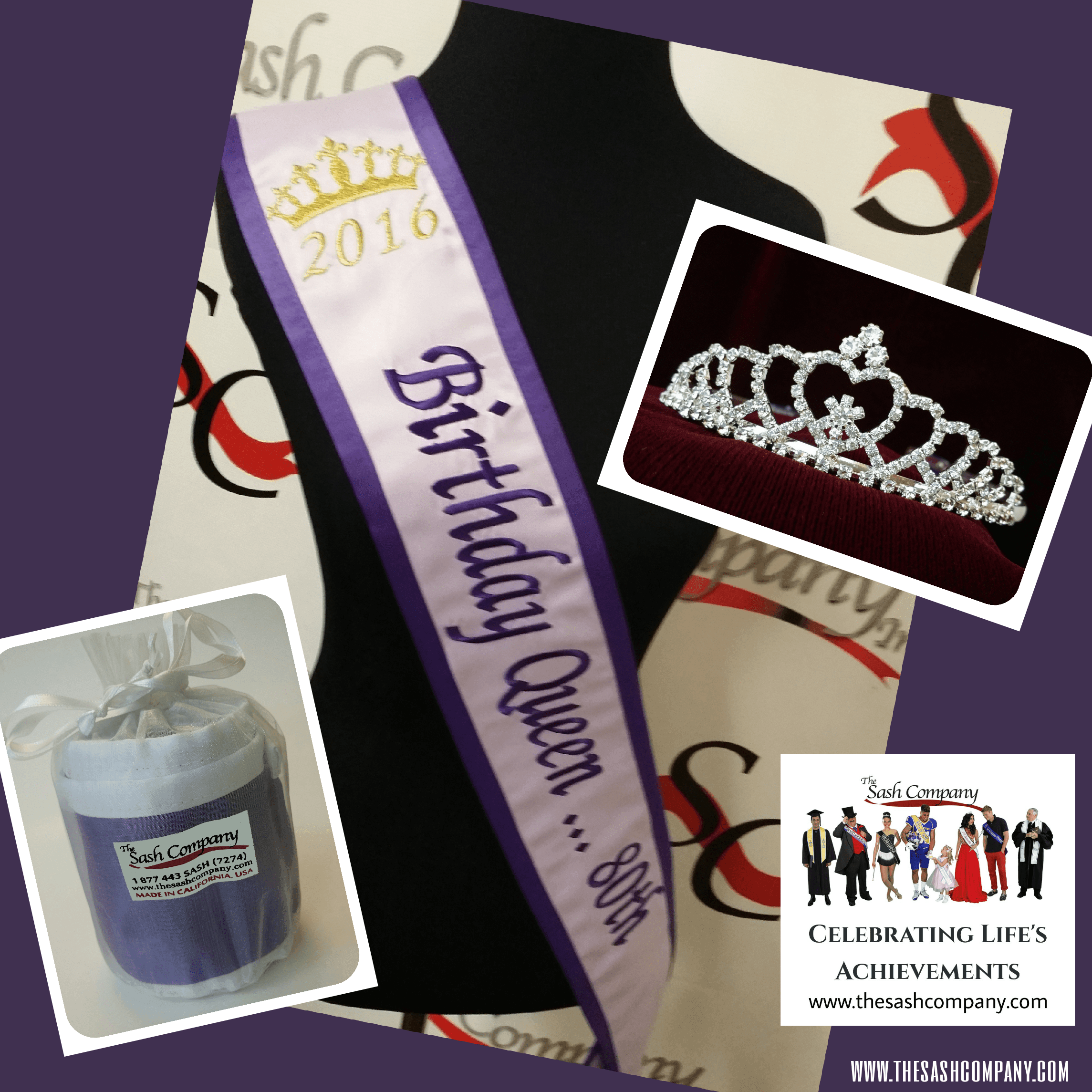 Birthday Queen Custom Made Sash