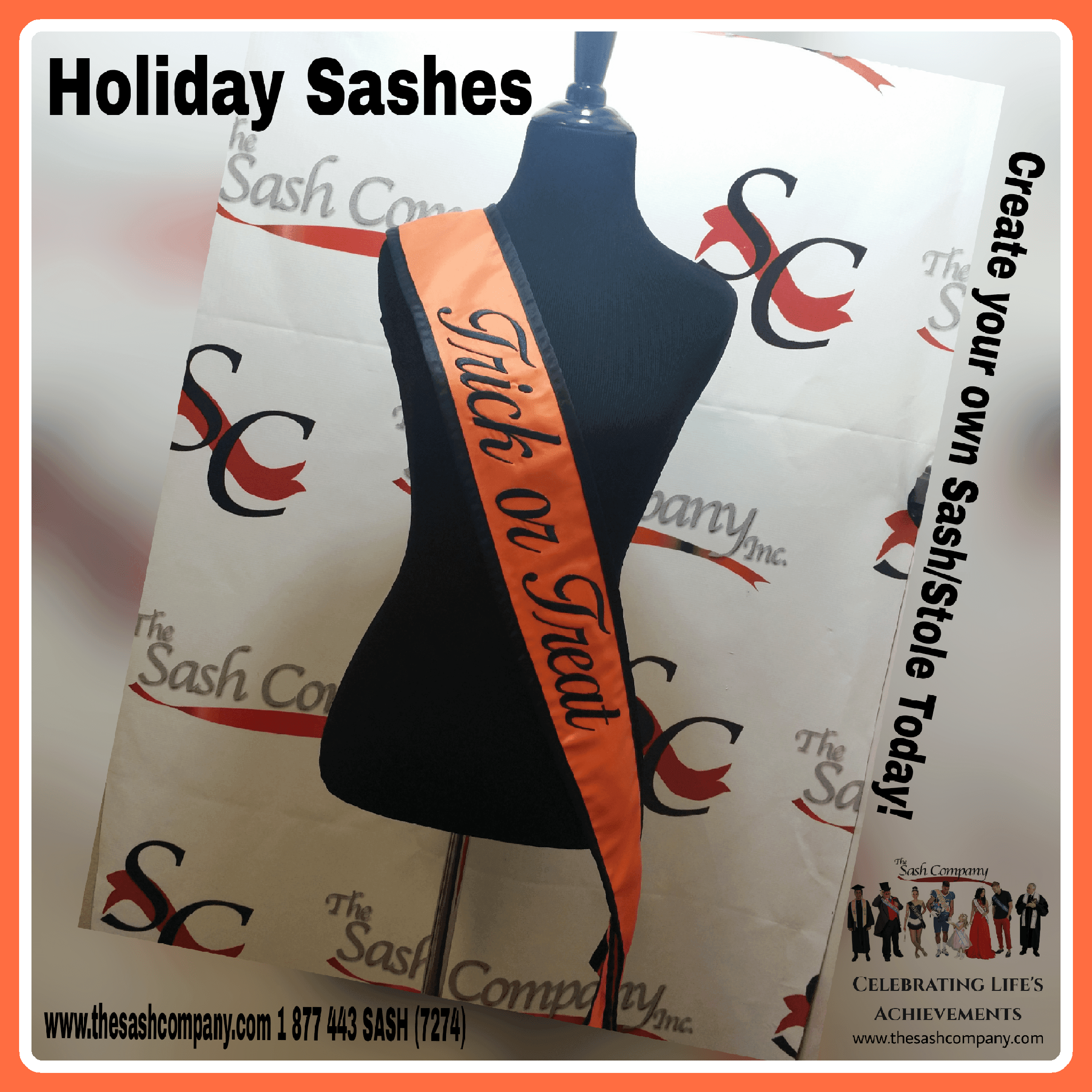 Trick or Treat Holiday Sash