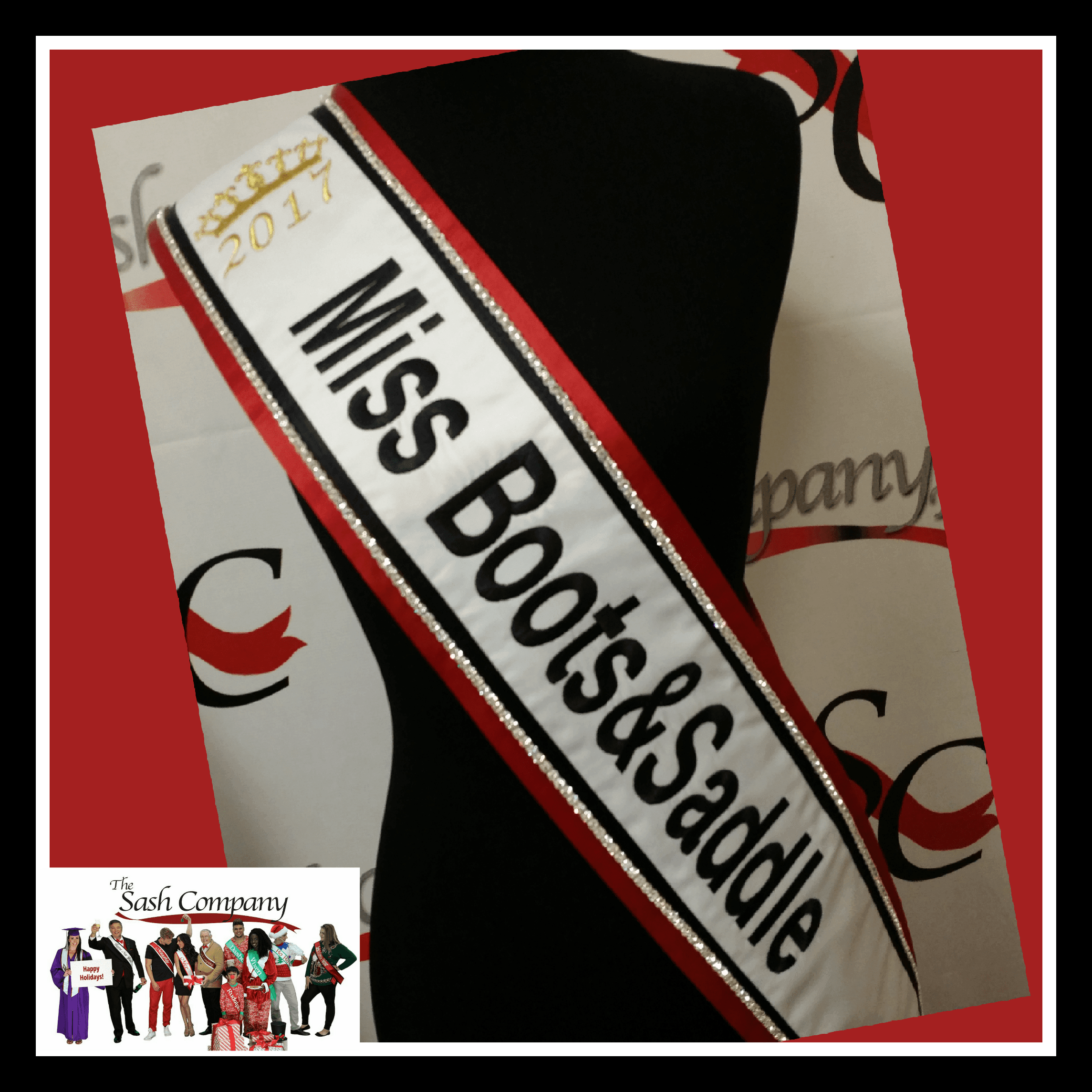 Miss Boots & Saddle Rhinestone Sash