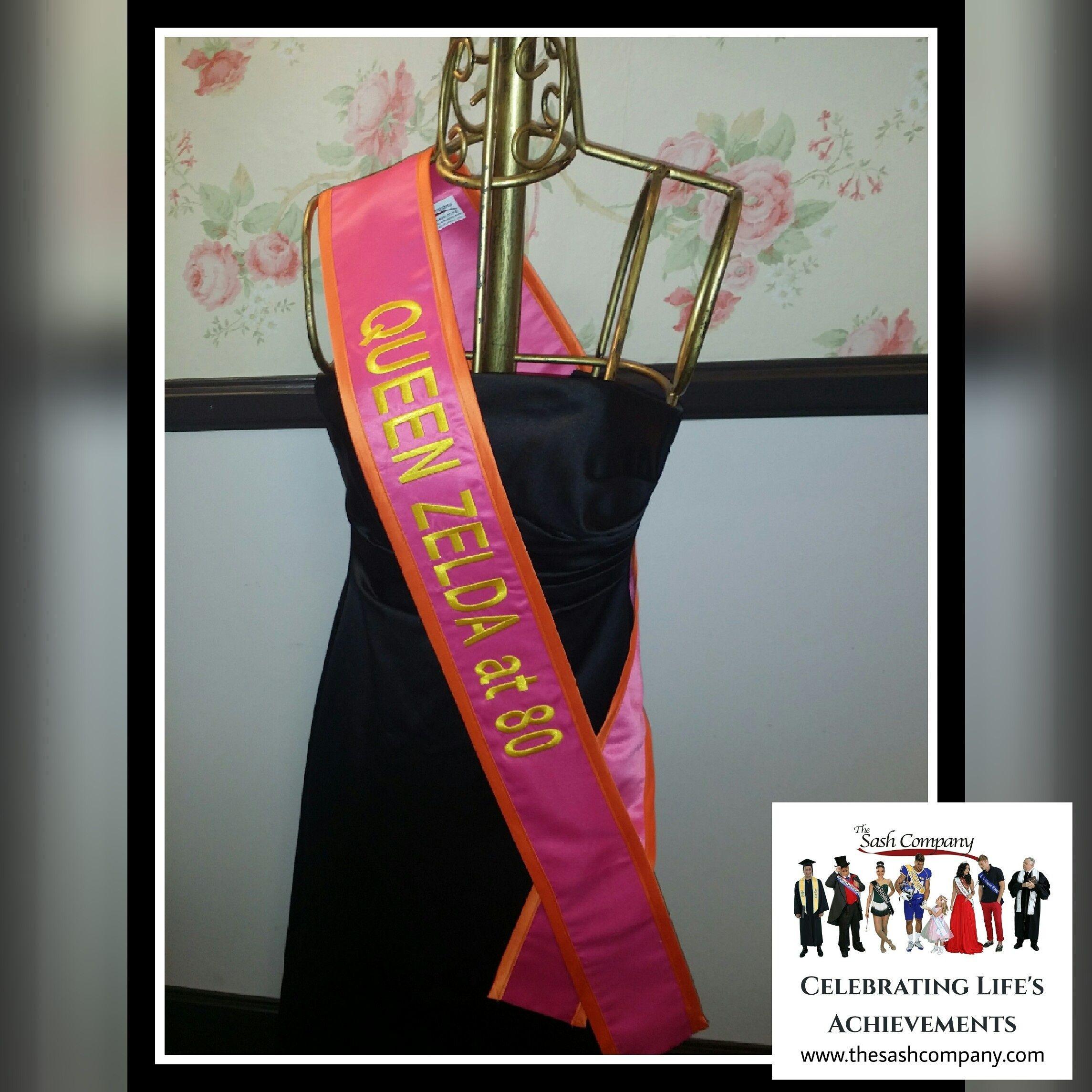 Queen Zelda Birthday Milestone Pageant Style Sash