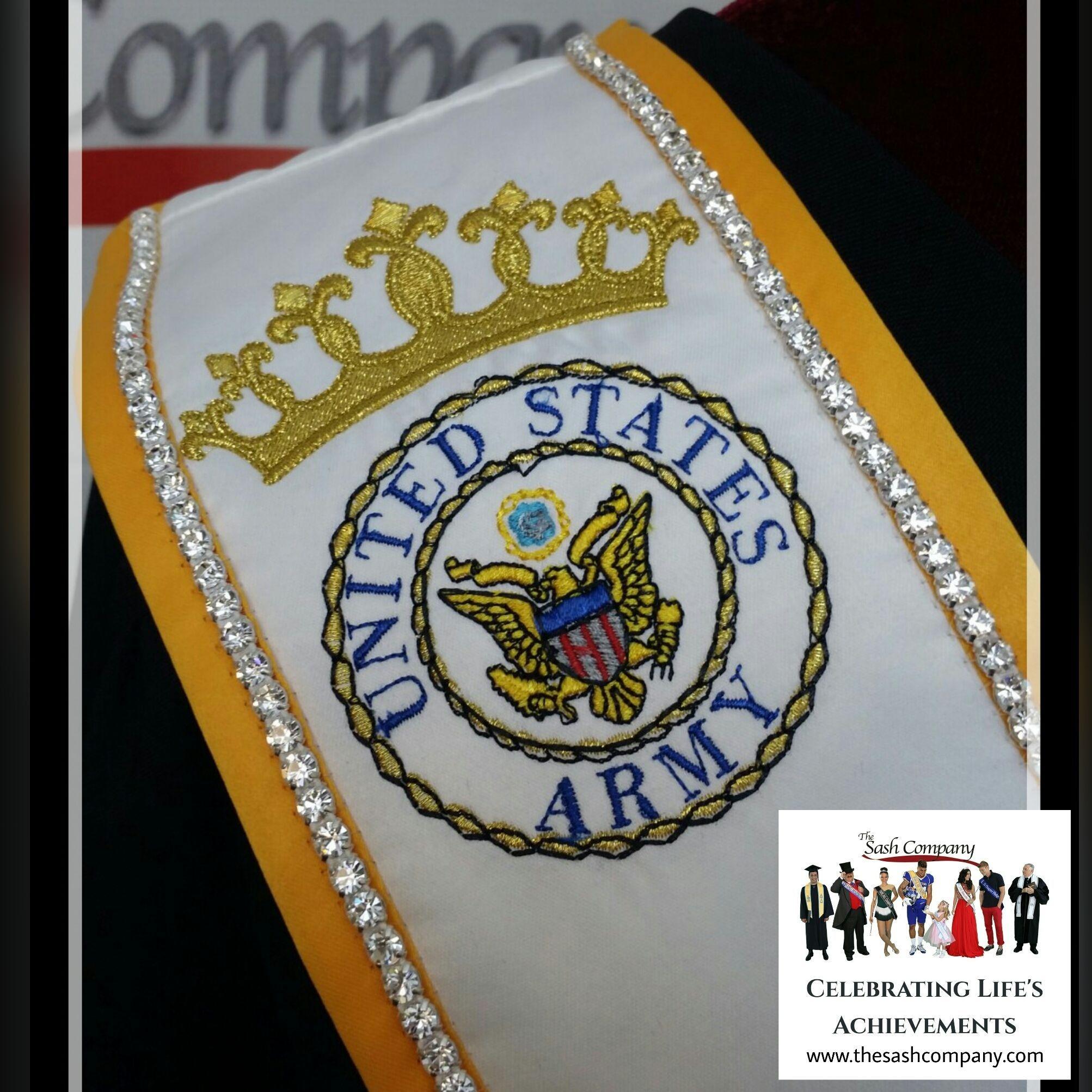 United States Army Rhinestone Sash